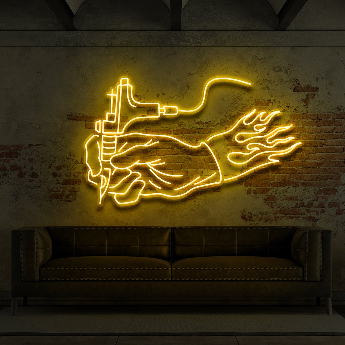 "Hand of an Artist" Neon Sign for Tattoo Parlours by Neon Icons