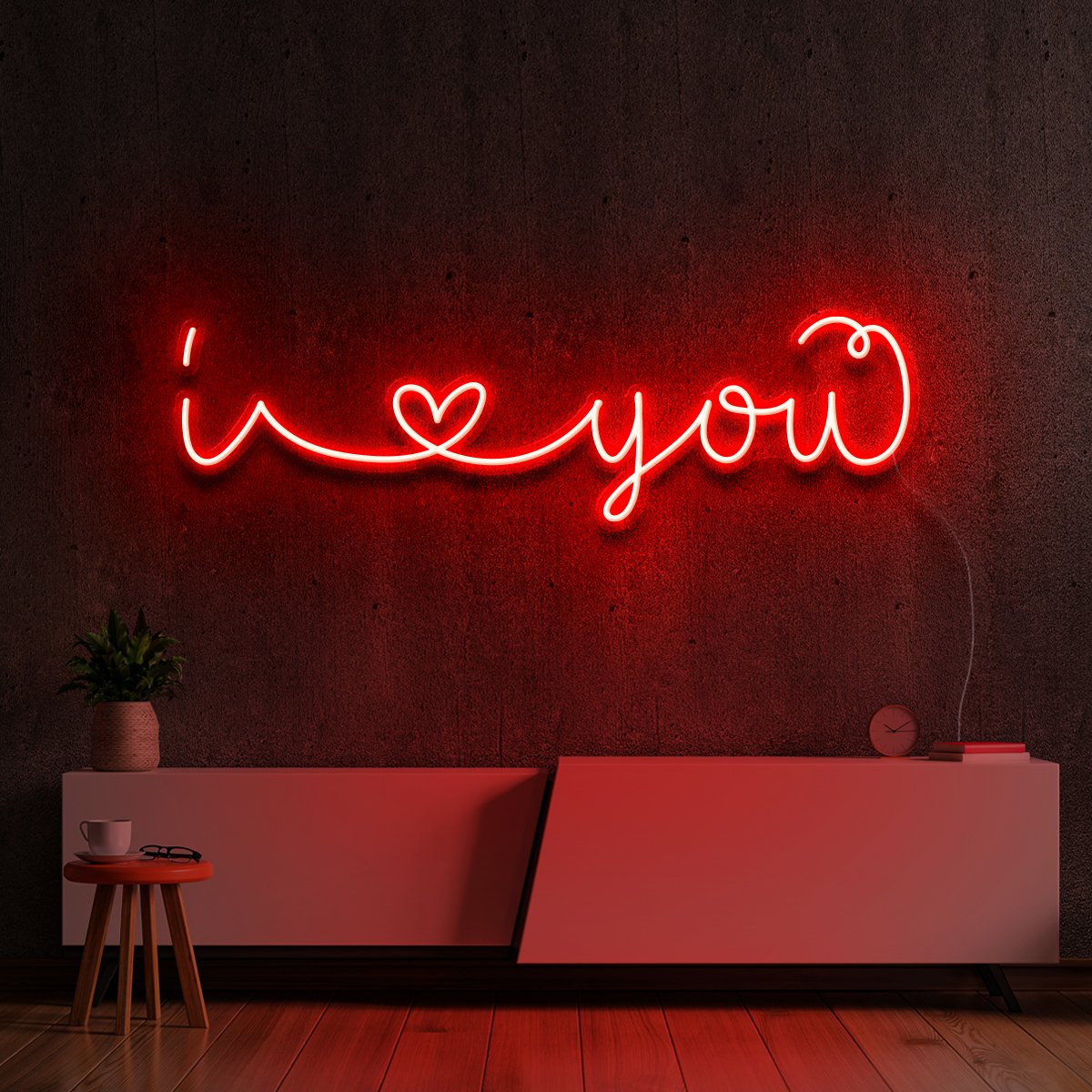 "I Love You" Neon Sign 60cm (2ft) / Red / LED Neon by Neon Icons