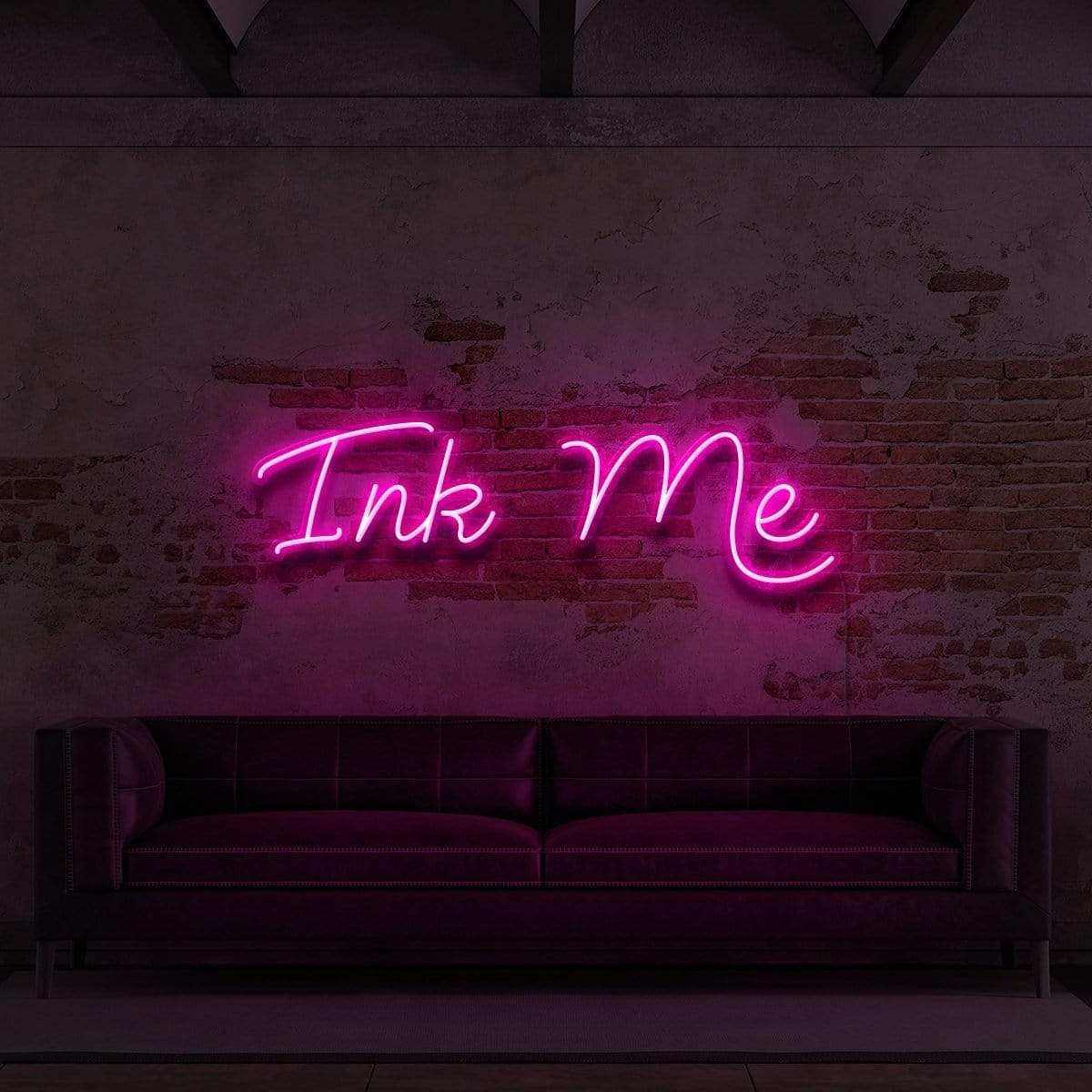 "Ink Me" Neon Sign for Tattoo Parlours 60cm (2ft) / Pink / LED Neon by Neon Icons