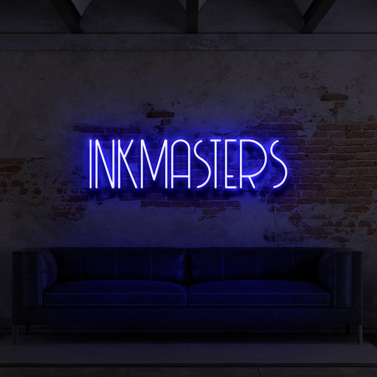 "Inkmasters" Neon Sign for Tattoo Parlours 60cm (2ft) / Blue / LED Neon by Neon Icons