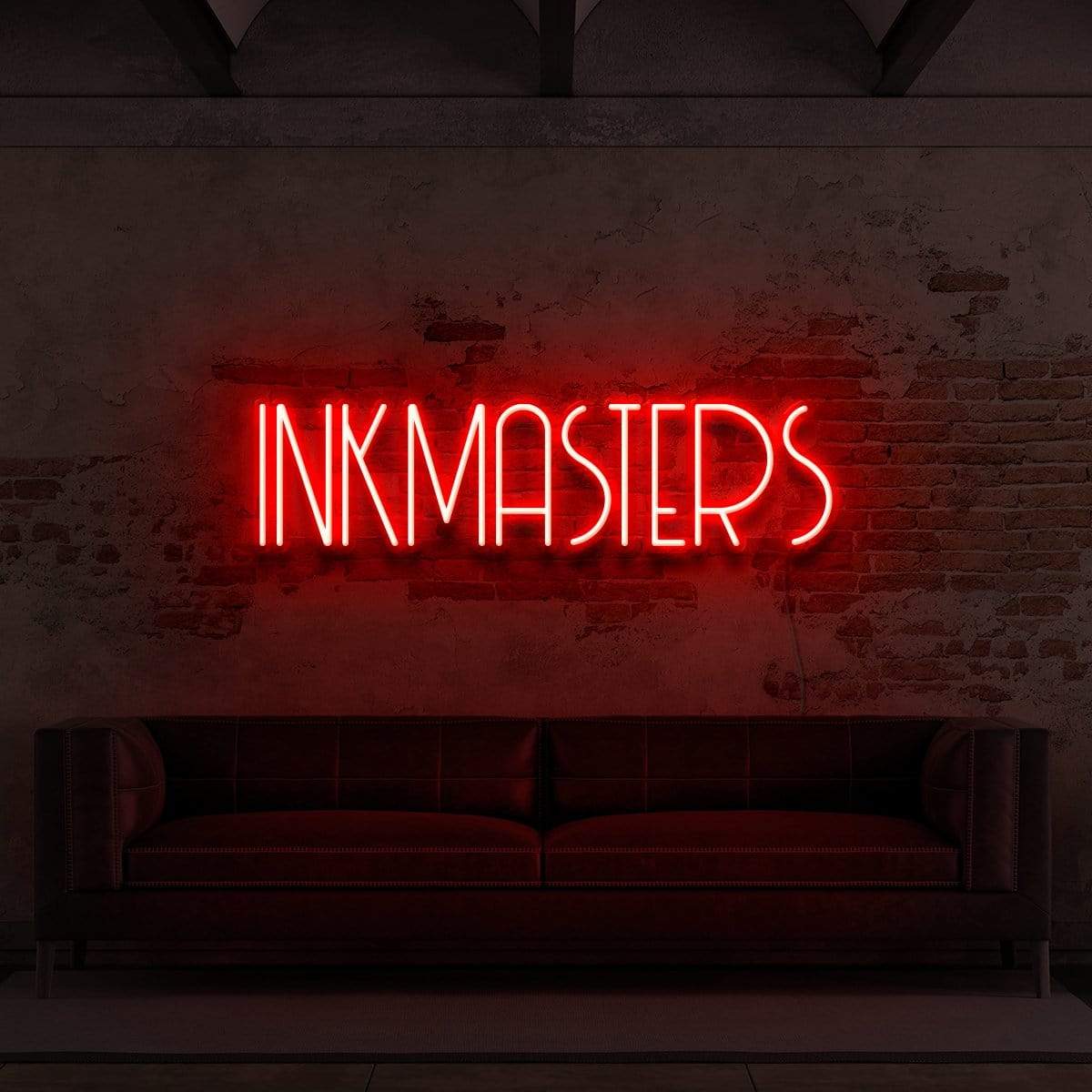 "Inkmasters" Neon Sign for Tattoo Parlours 60cm (2ft) / Red / LED Neon by Neon Icons