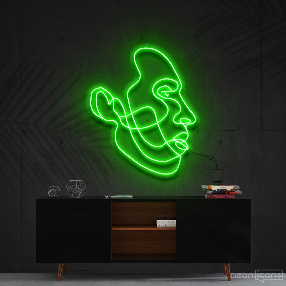 "Kobe Bryant" Neon Sign 60cm (2ft) / Green / Cut to Shape by Neon Icons