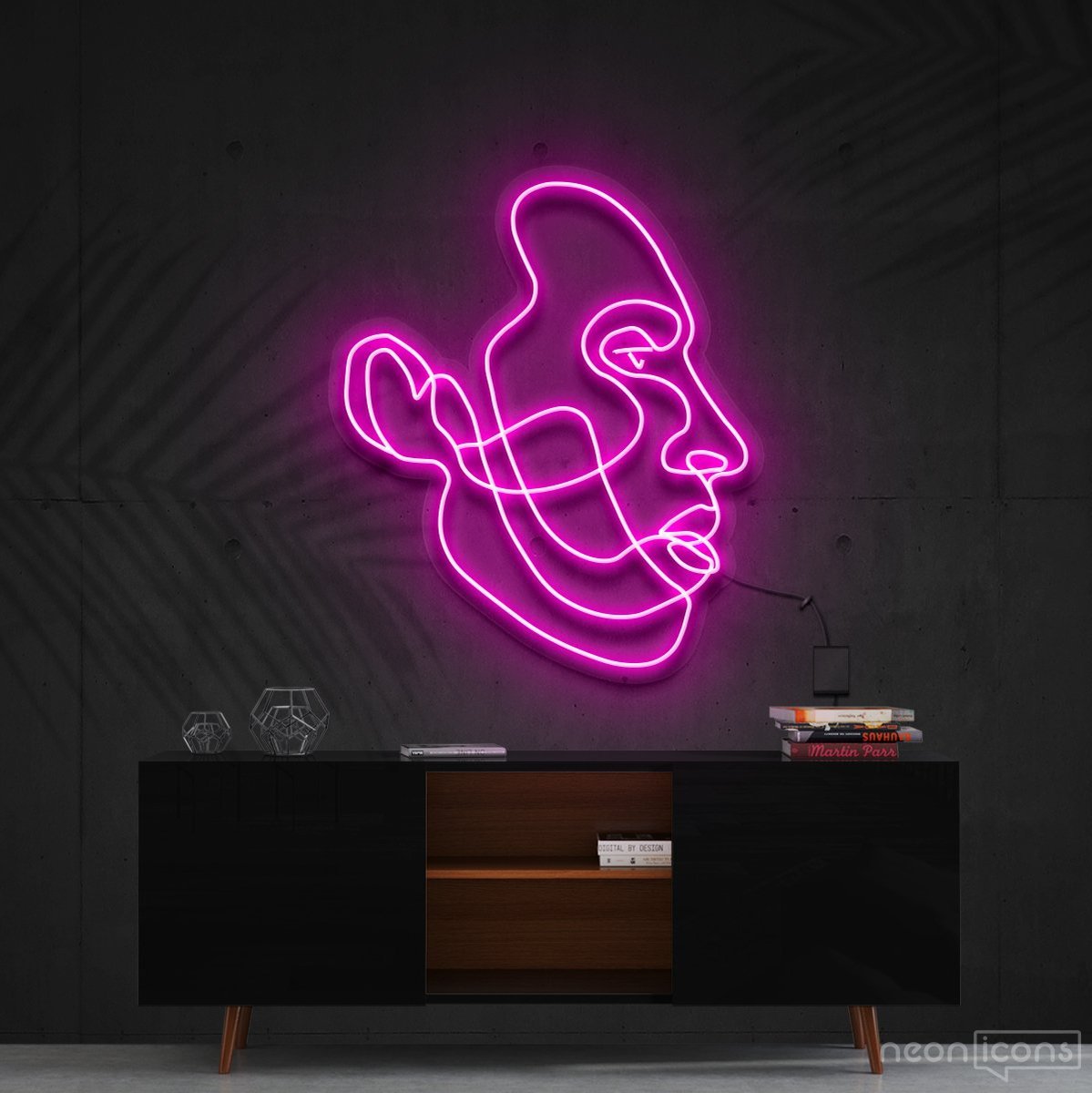 "Kobe Bryant" Neon Sign 60cm (2ft) / Pink / Cut to Shape by Neon Icons