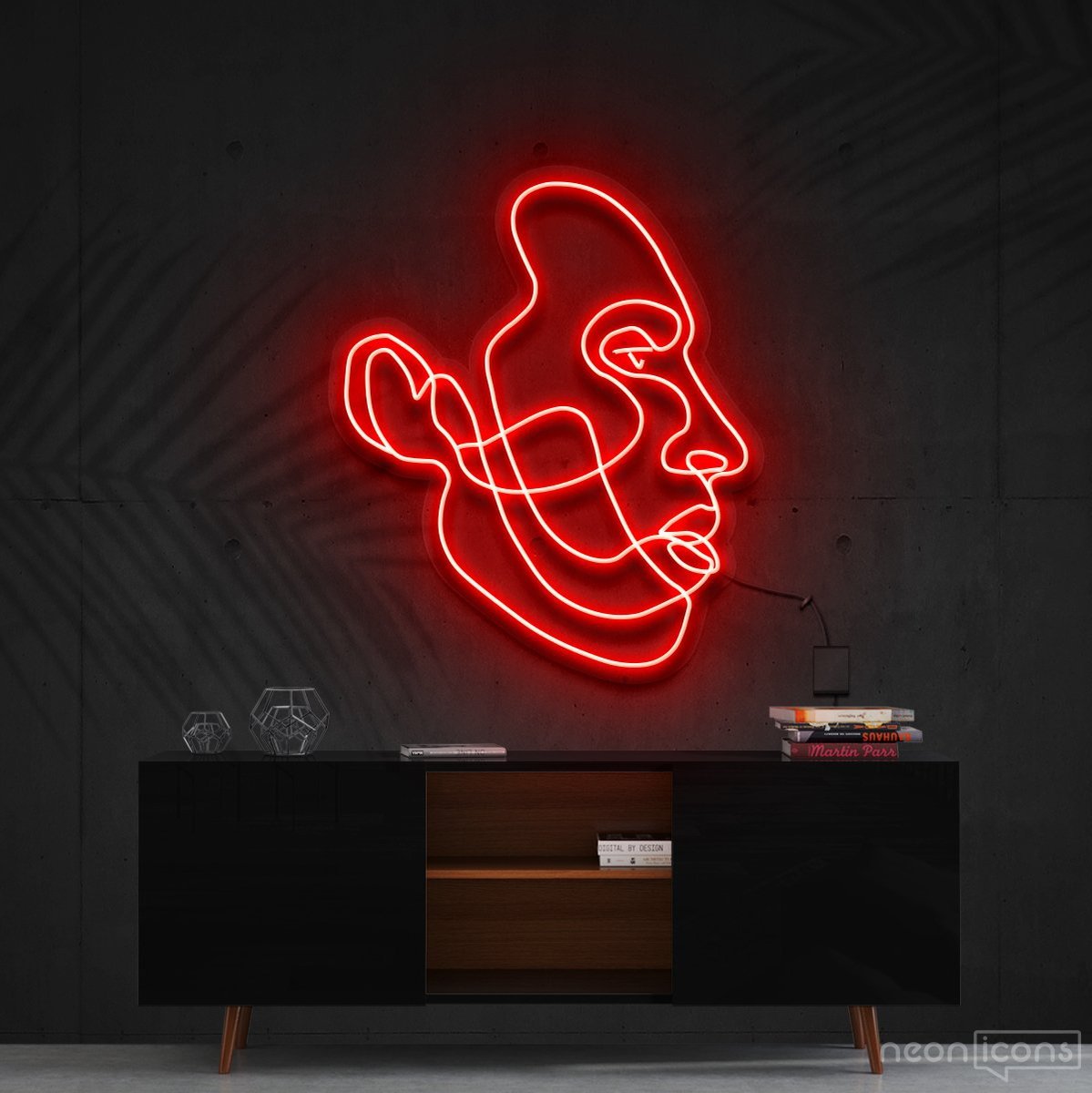 "Kobe Bryant" Neon Sign 60cm (2ft) / Red / Cut to Shape by Neon Icons