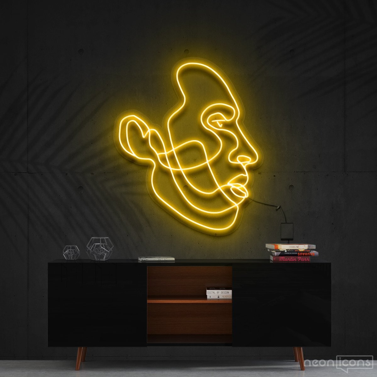 "Kobe Bryant" Neon Sign 60cm (2ft) / Yellow / Cut to Shape by Neon Icons
