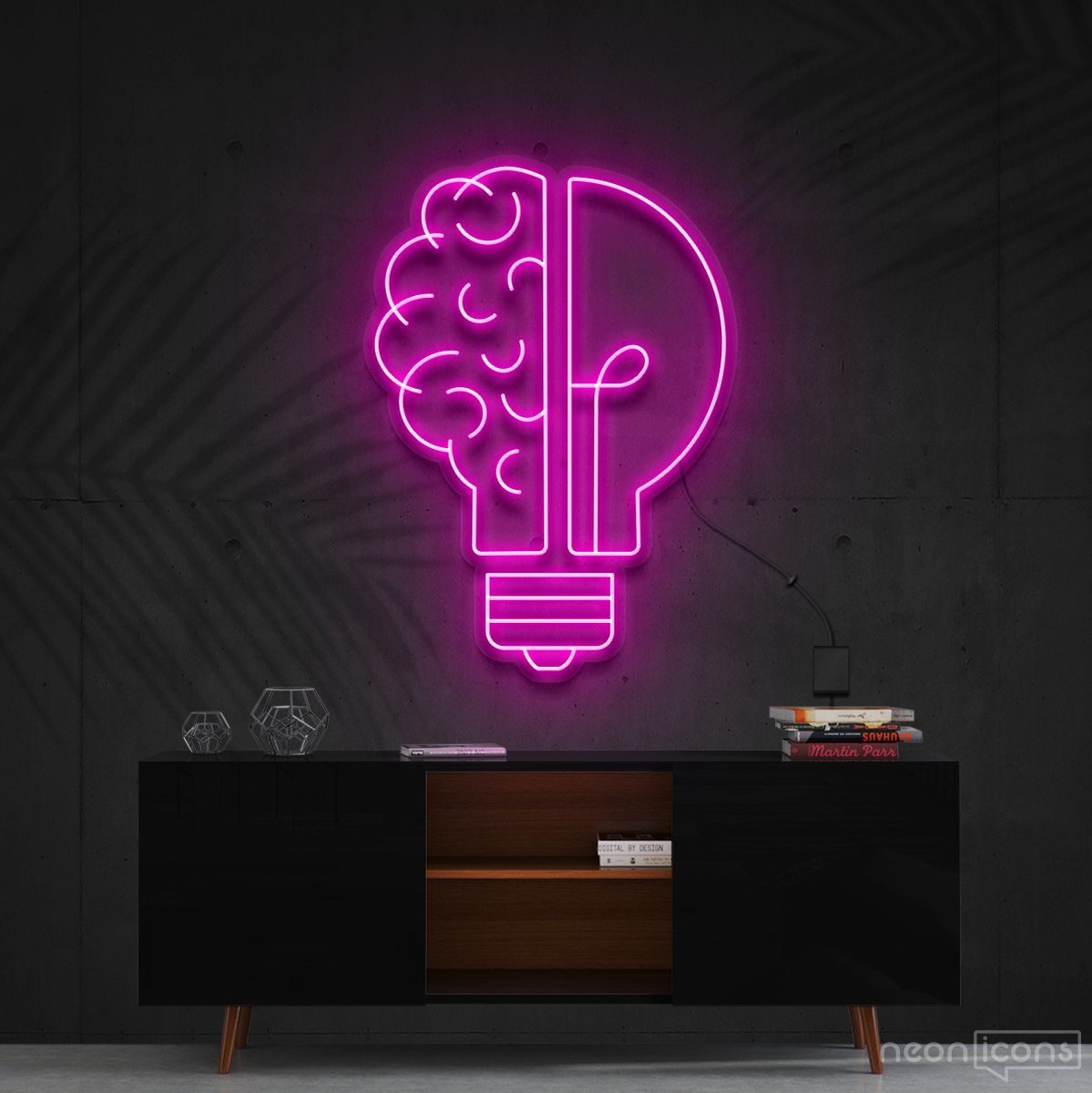 "Lightbulb Moment" Neon Sign 60cm (2ft) / Pink / Cut to Shape by Neon Icons