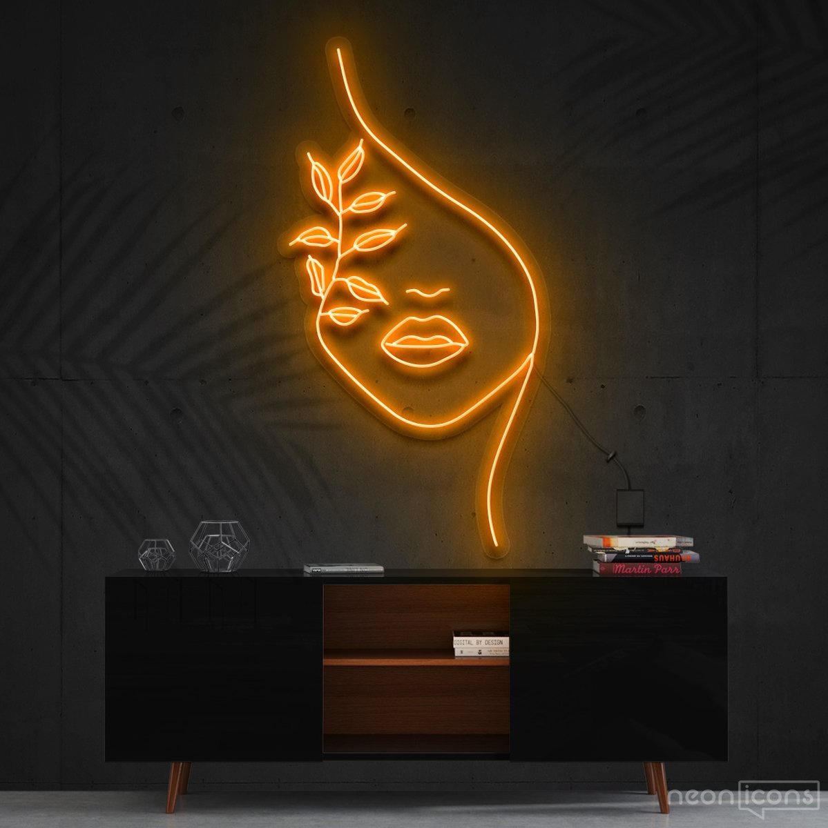 "Mother Nature" Neon Sign 60cm (2ft) / Orange / Cut to Shape by Neon Icons