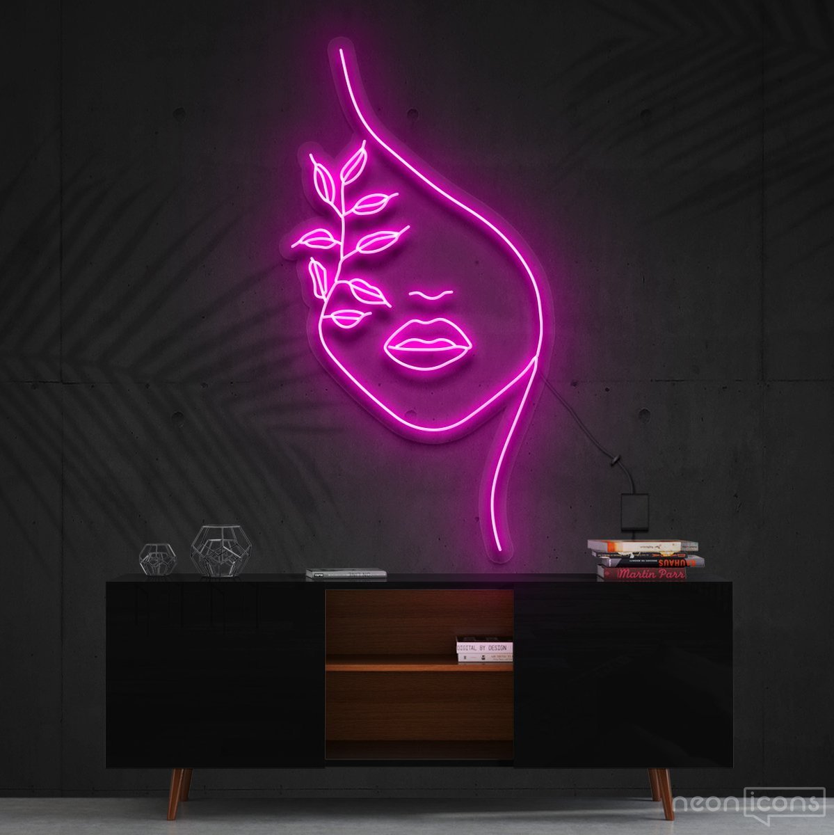 "Mother Nature" Neon Sign 60cm (2ft) / Pink / Cut to Shape by Neon Icons