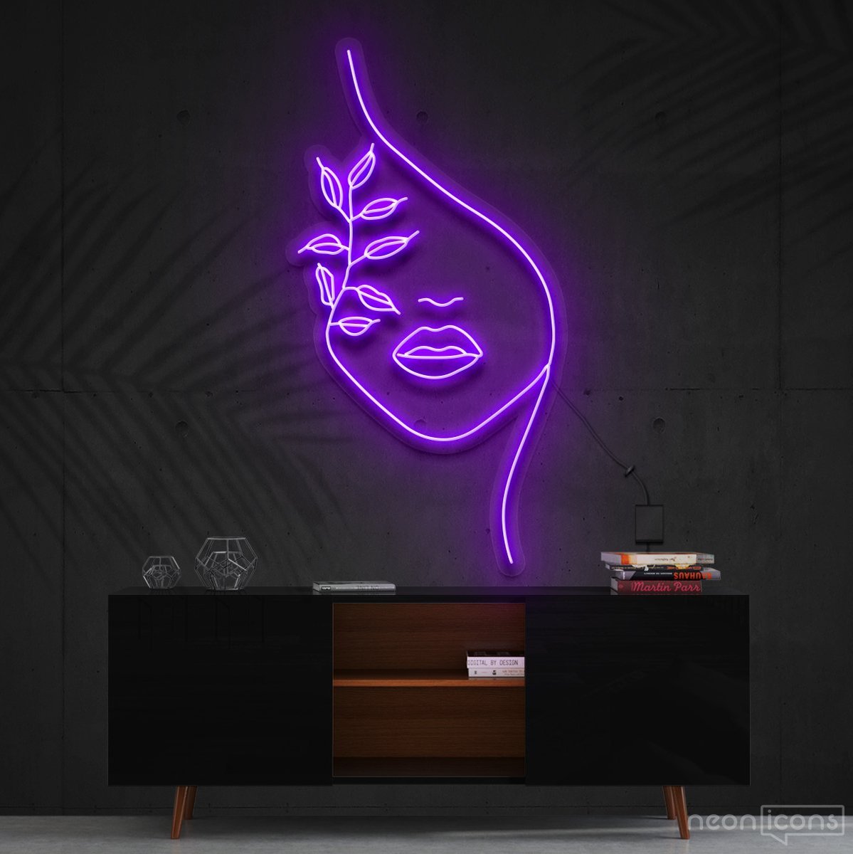"Mother Nature" Neon Sign 60cm (2ft) / Purple / Cut to Shape by Neon Icons
