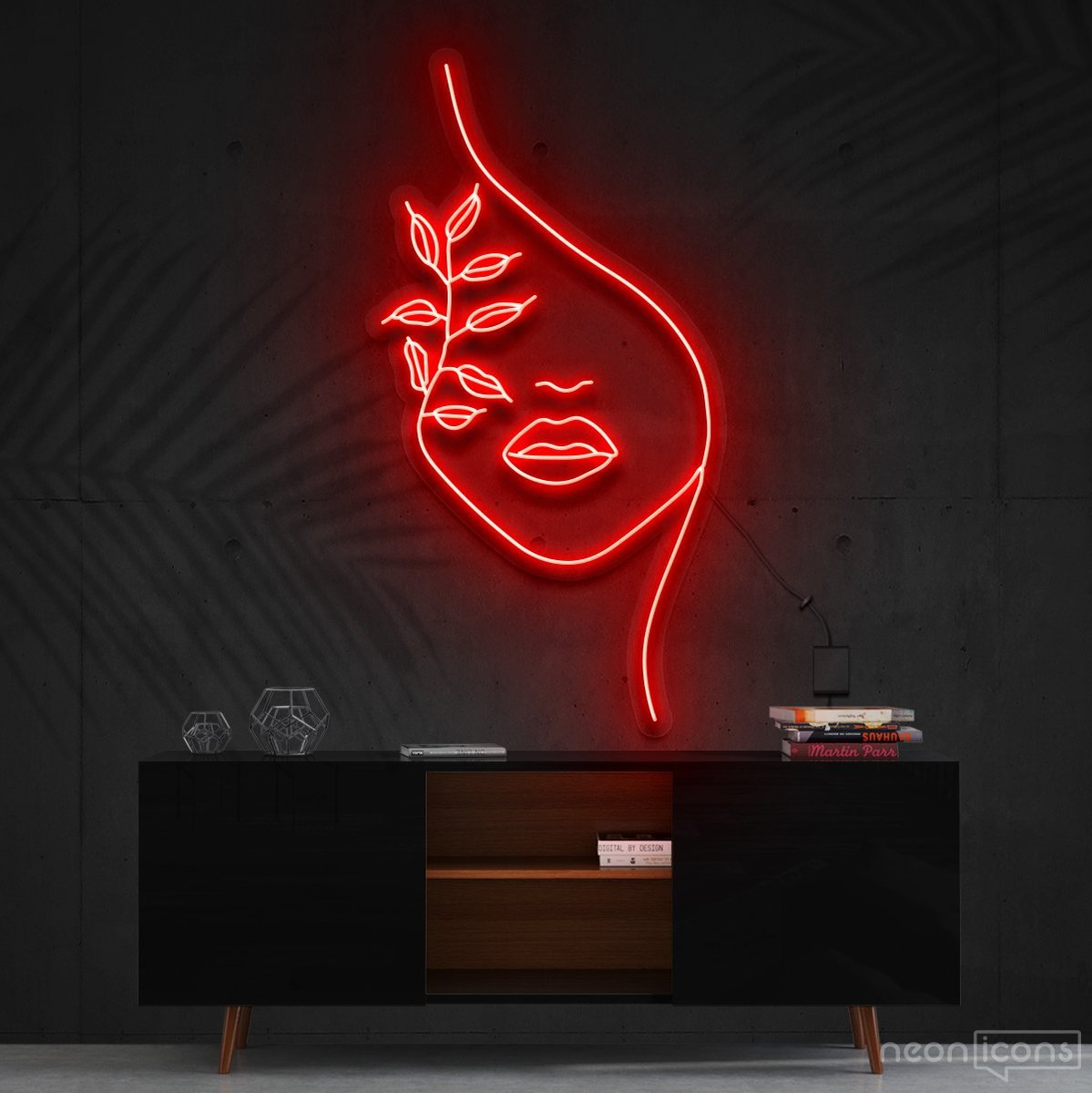 "Mother Nature" Neon Sign 60cm (2ft) / Red / Cut to Shape by Neon Icons
