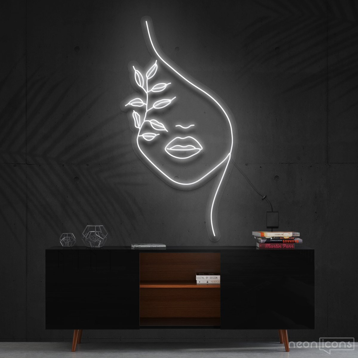 "Mother Nature" Neon Sign 60cm (2ft) / White / Cut to Shape by Neon Icons