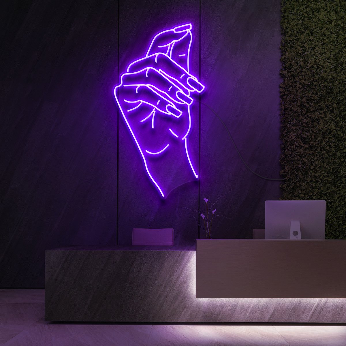 "Bitch Claws" Neon Sign for Beauty & Cosmetic Studios 90cm (3ft) / Purple / LED Neon by Neon Icons