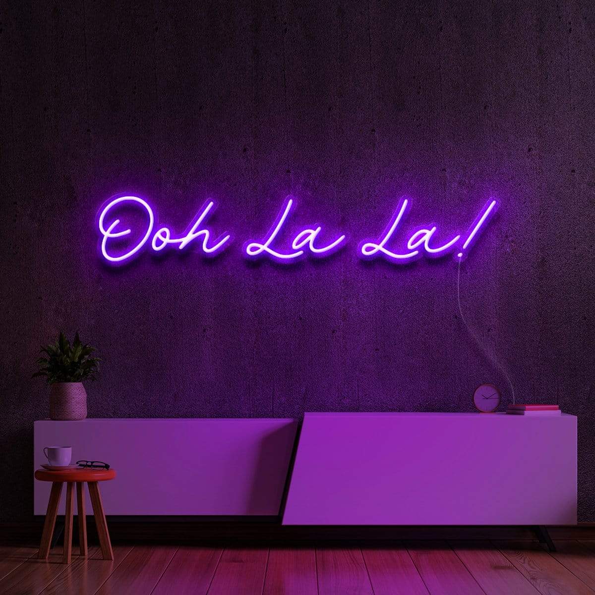 "Ooh La La!" Neon Sign 60cm (2ft) / Purple / LED Neon by Neon Icons
