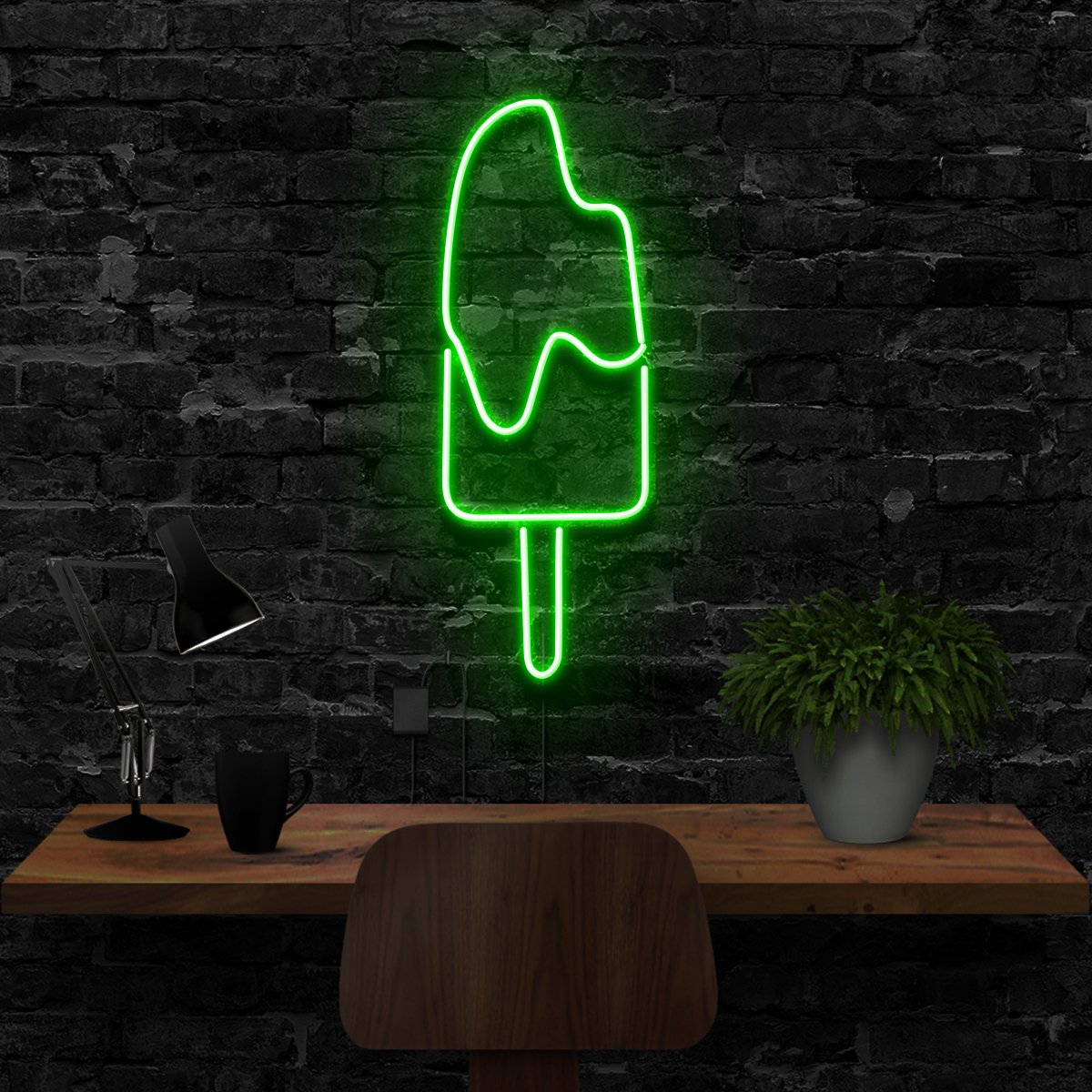 "Popsicle" Neon Sign 40cm (1.3ft) / Green / LED Neon by Neon Icons