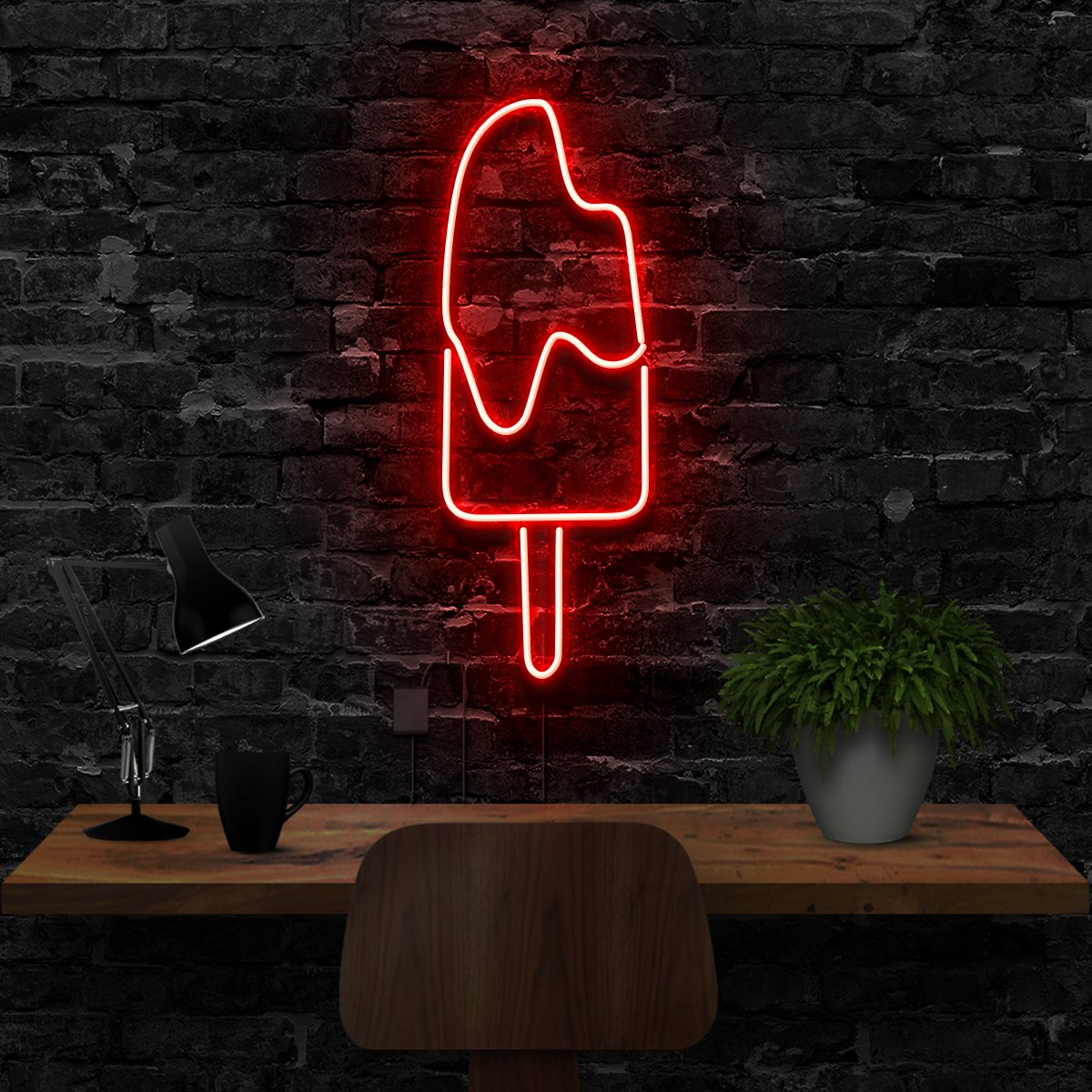 "Popsicle" Neon Sign 40cm (1.3ft) / Red / LED Neon by Neon Icons