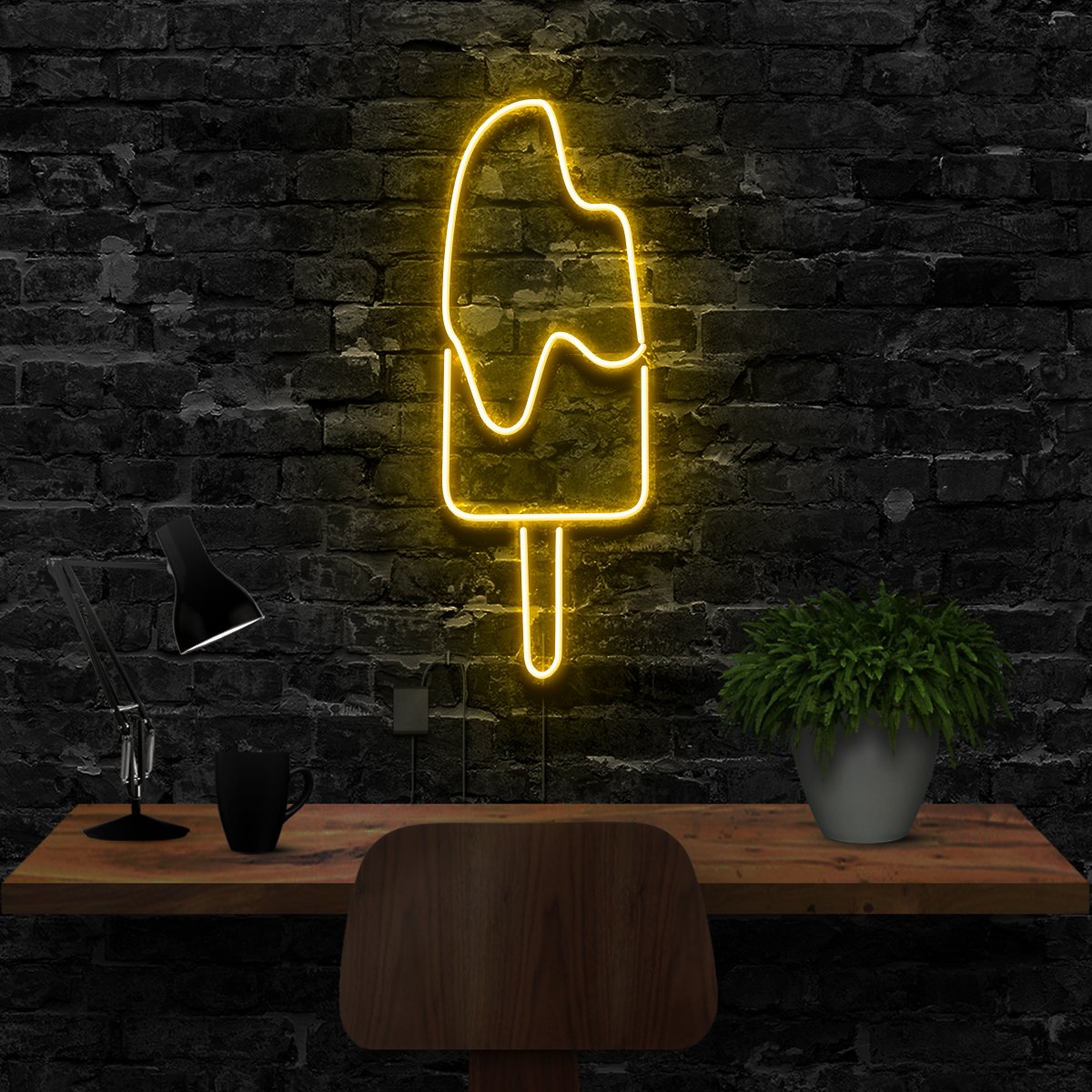 "Popsicle" Neon Sign 40cm (1.3ft) / Yellow / LED Neon by Neon Icons