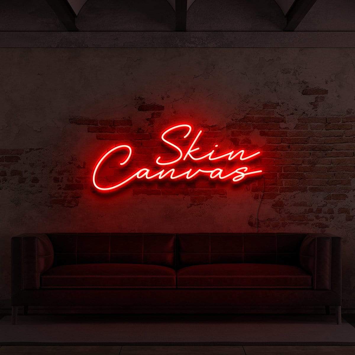 "Skin Canvas" Neon Sign for Tattoo Parlours 60cm (2ft) / Red / LED Neon by Neon Icons