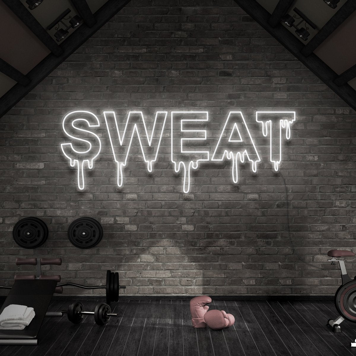 "Sweat Dripping" Neon Sign for Gyms & Fitness Studios by Neon Icons