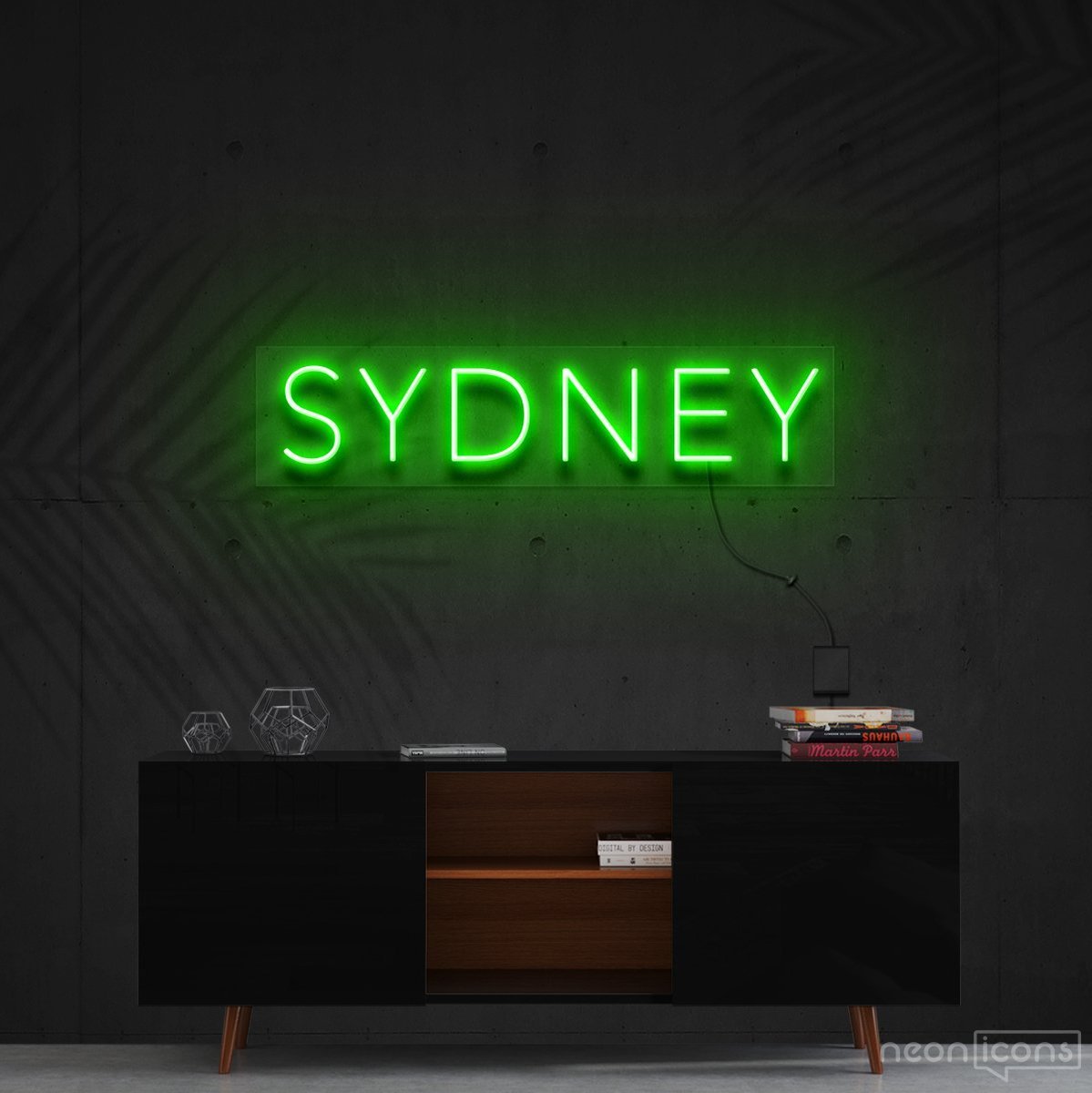 "Sydney" Neon Sign 60cm (2ft) / Green / Cut to Shape by Neon Icons