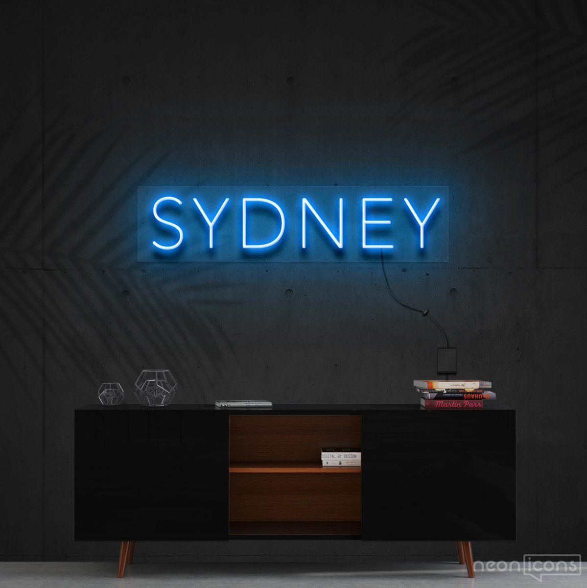 "Sydney" Neon Sign 60cm (2ft) / Ice Blue / Cut to Shape by Neon Icons