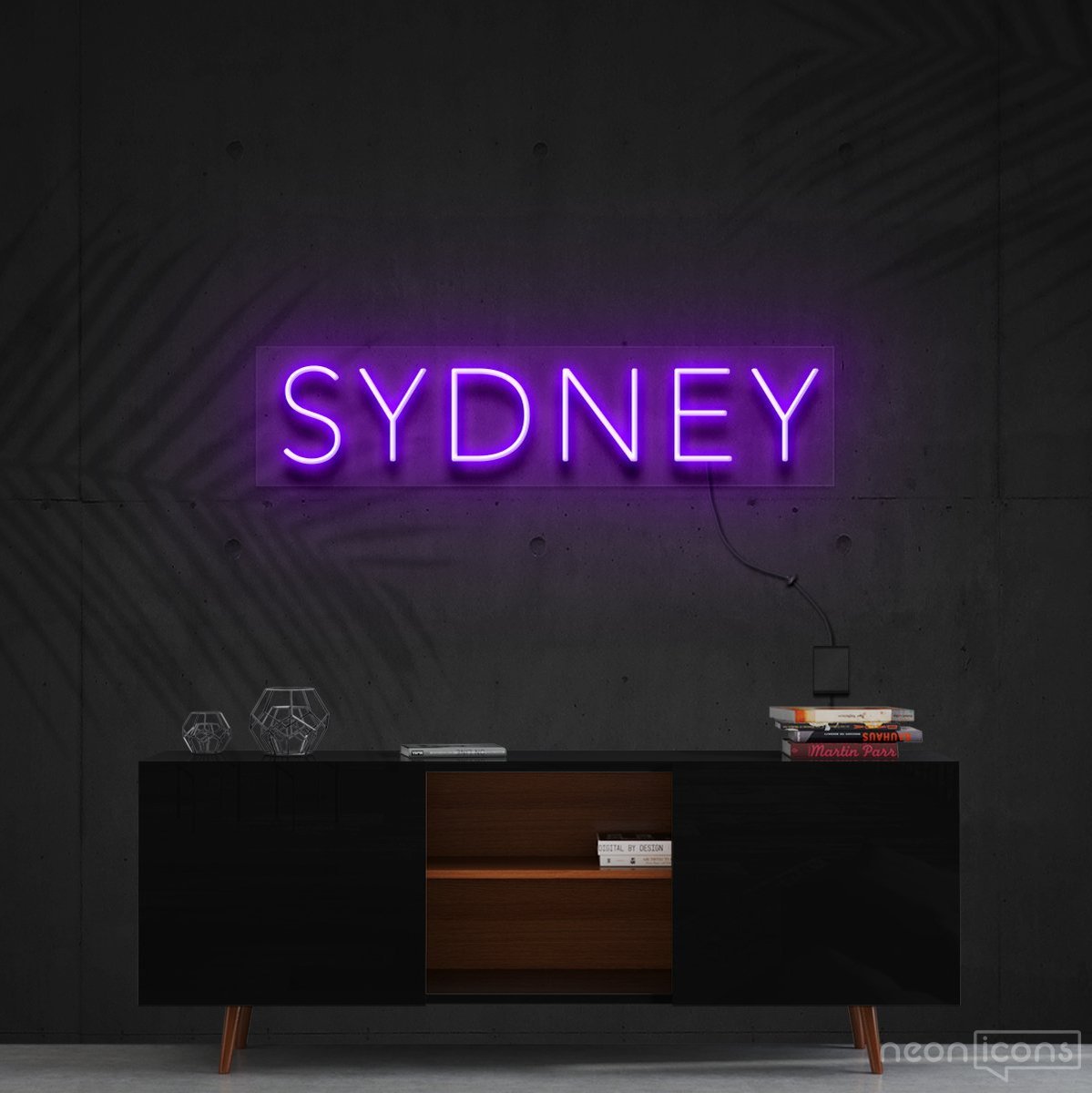 "Sydney" Neon Sign 60cm (2ft) / Purple / Cut to Shape by Neon Icons