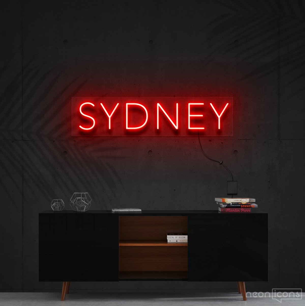 "Sydney" Neon Sign 60cm (2ft) / Red / Cut to Shape by Neon Icons