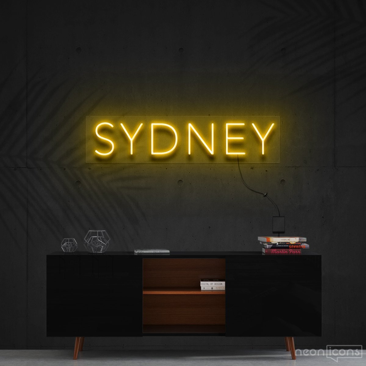 "Sydney" Neon Sign 60cm (2ft) / Yellow / Cut to Shape by Neon Icons