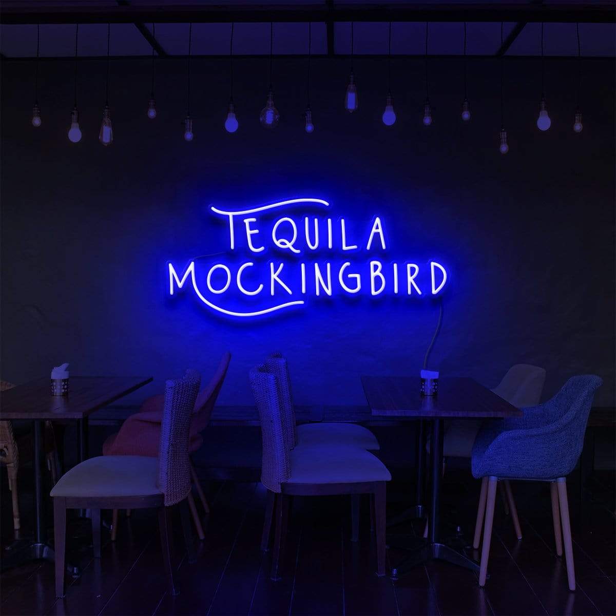 "Tequila Mockingbird" Neon Sign for Bars & Restaurants 60cm (2ft) / Blue / LED Neon by Neon Icons
