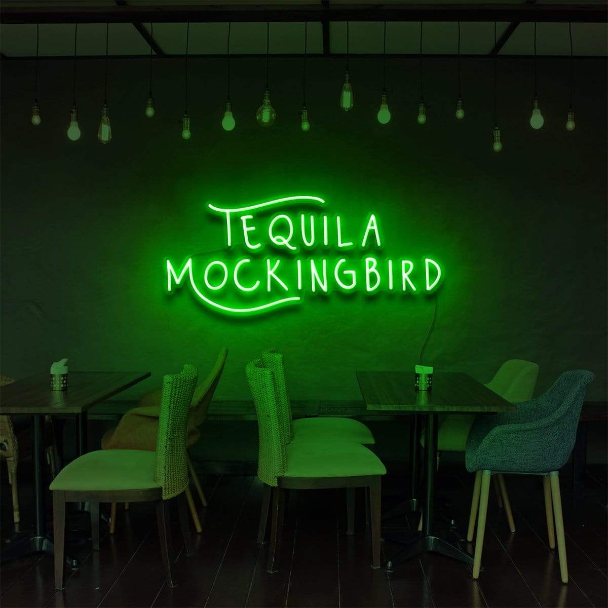 "Tequila Mockingbird" Neon Sign for Bars & Restaurants 60cm (2ft) / Green / LED Neon by Neon Icons