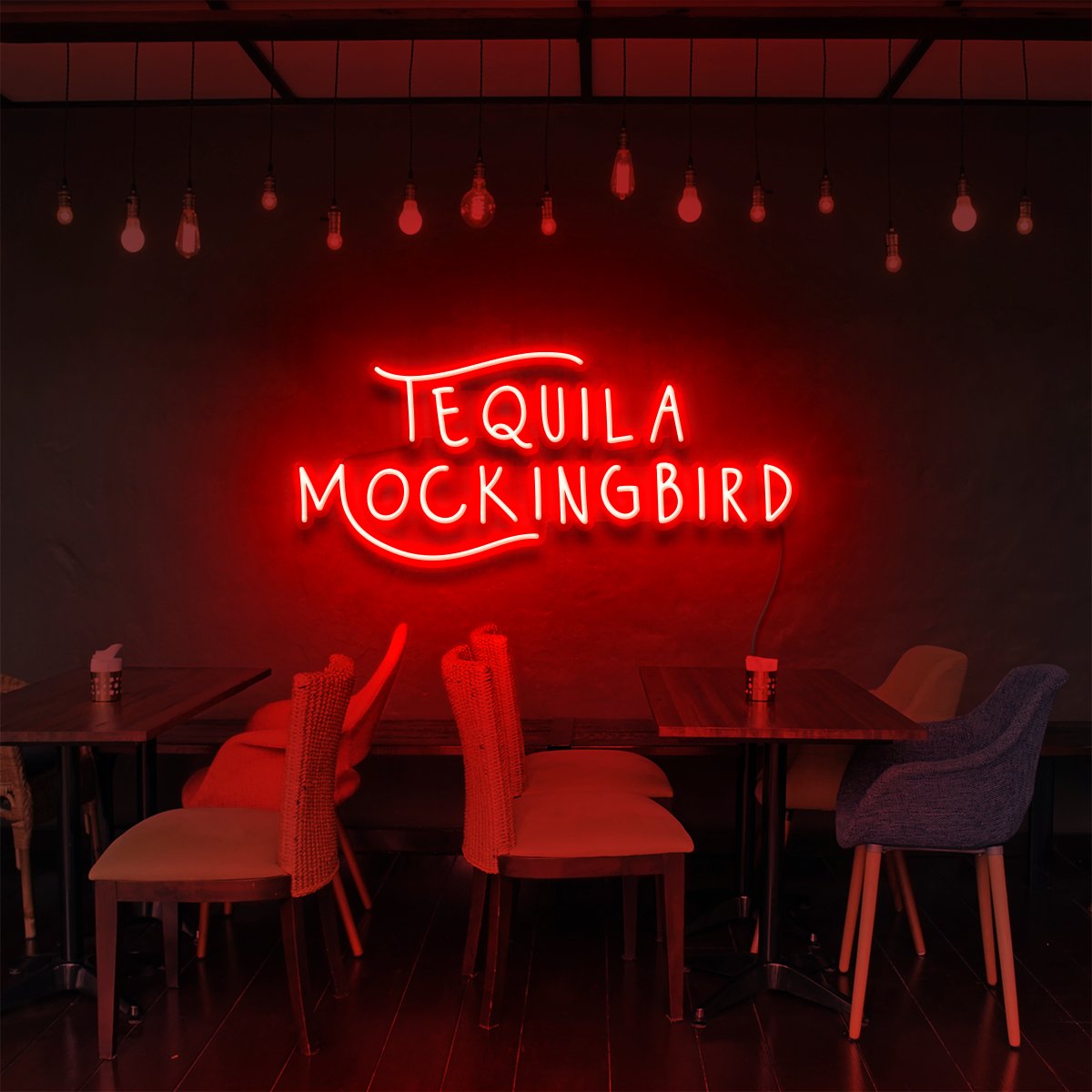 "Tequila Mockingbird" Neon Sign for Bars & Restaurants 60cm (2ft) / Red / LED Neon by Neon Icons