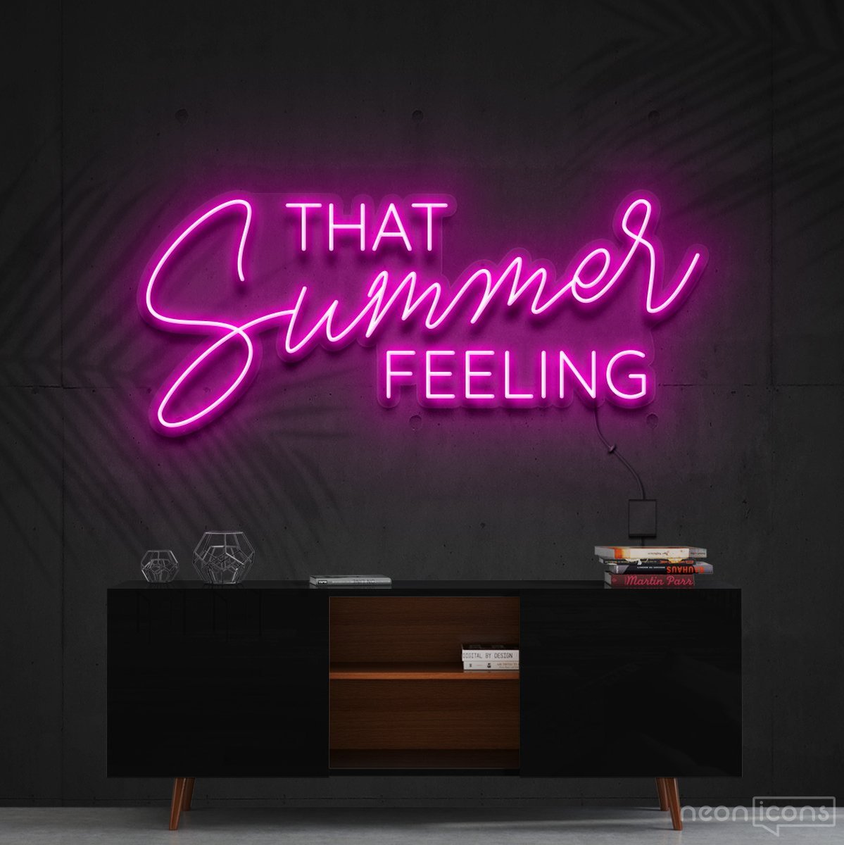 "That Summer Feeling" Neon Sign 60cm (2ft) / Pink / Cut to Shape by Neon Icons