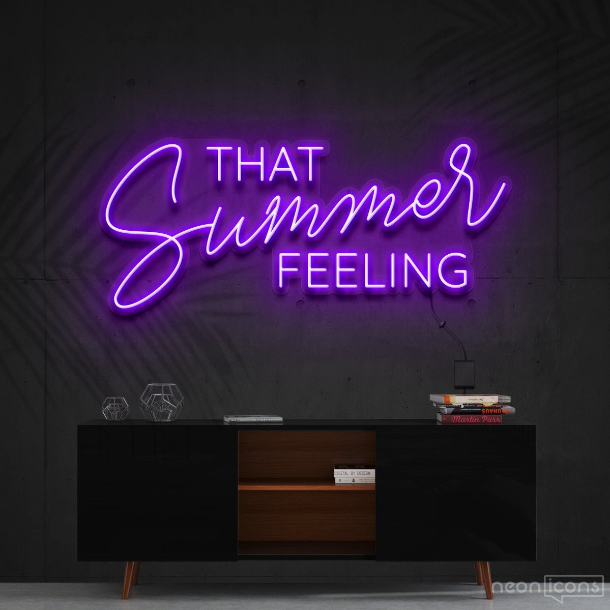 "That Summer Feeling" Neon Sign 60cm (2ft) / Purple / Cut to Shape by Neon Icons