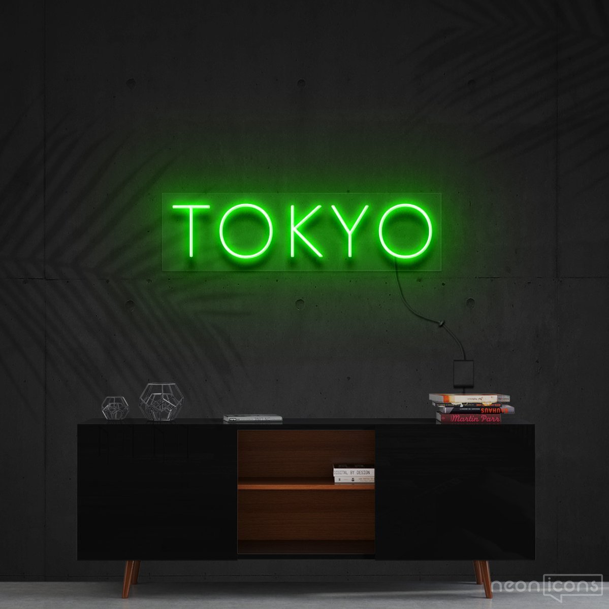 "Tokyo" Neon Sign 60cm (2ft) / Green / Cut to Shape by Neon Icons