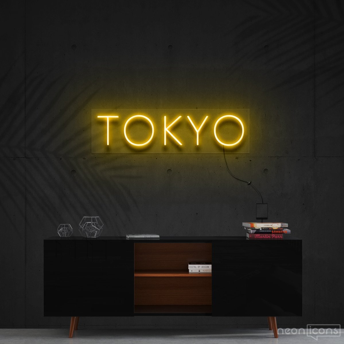 "Tokyo" Neon Sign 60cm (2ft) / Yellow / Cut to Shape by Neon Icons