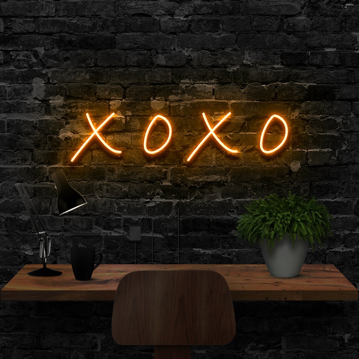 "XOXO" Neon Sign 40cm (1.3ft) / Orange / LED Neon by Neon Icons