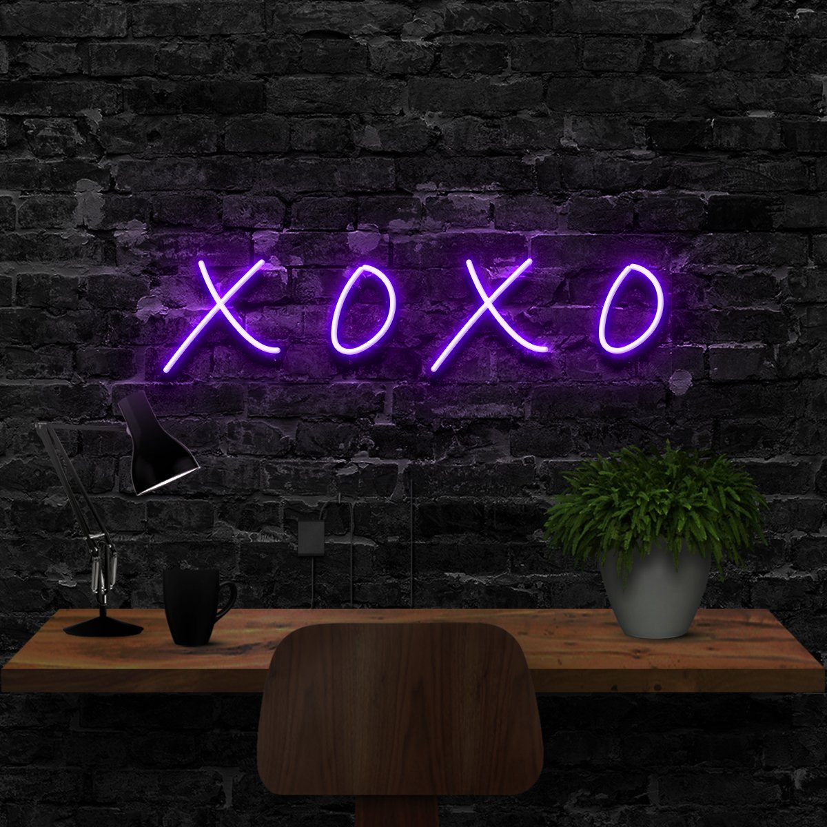 "XOXO" Neon Sign 40cm (1.3ft) / Purple / LED Neon by Neon Icons