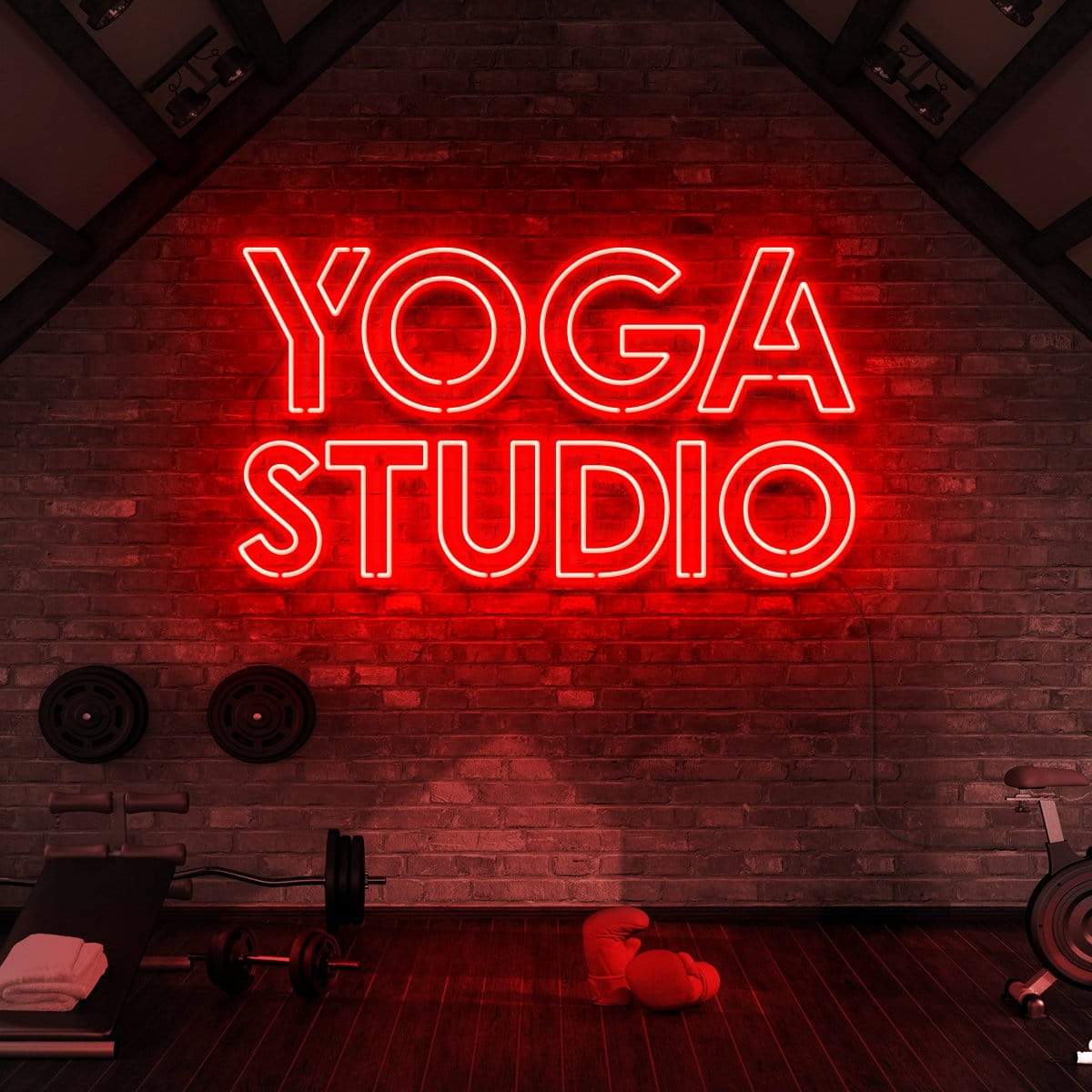 "Yoga Studio" Neon Sign for Gyms & Fitness Studios 90cm (3ft) / Red / LED Neon by Neon Icons