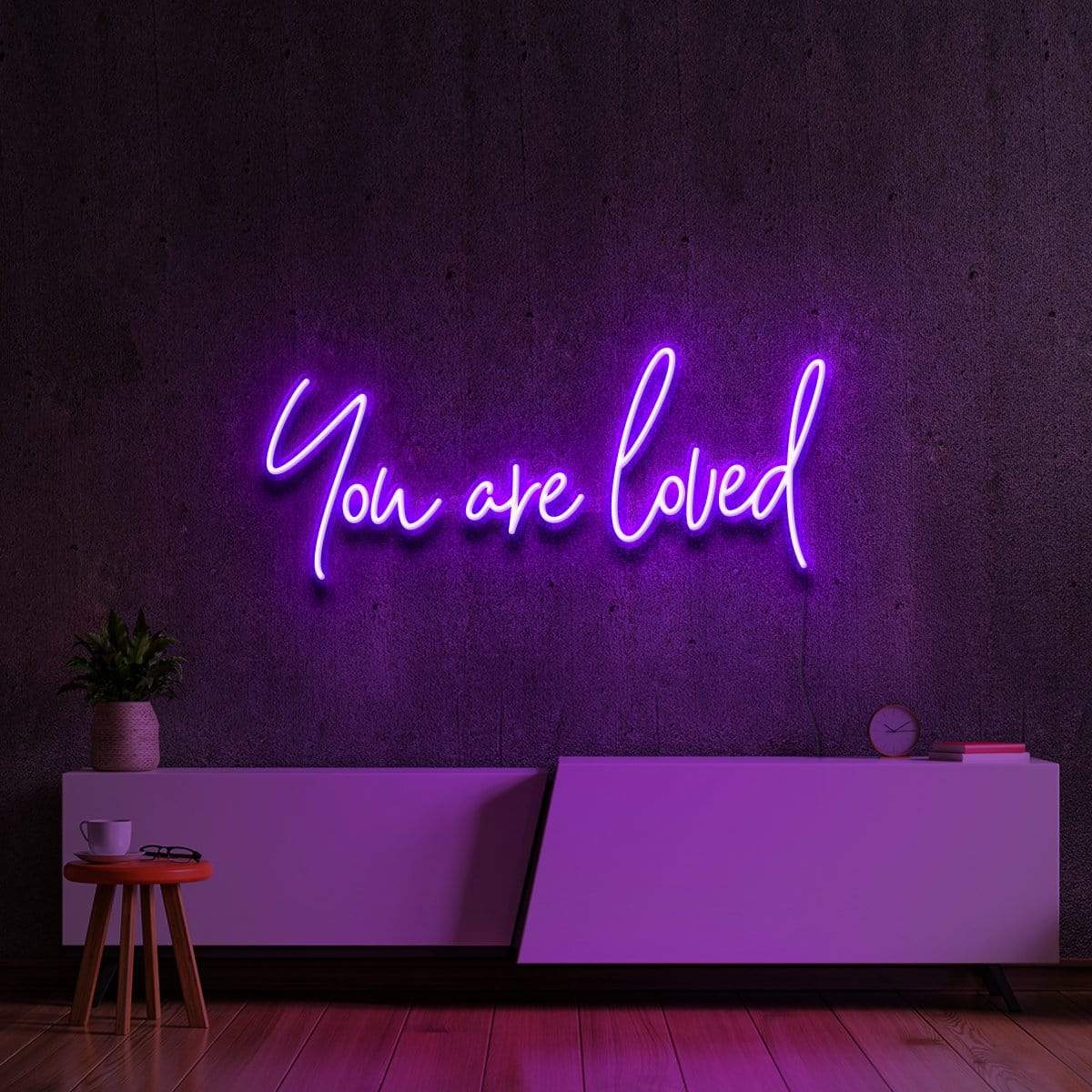 "You Are Loved" Neon Sign 60cm (2ft) / Purple / LED Neon by Neon Icons