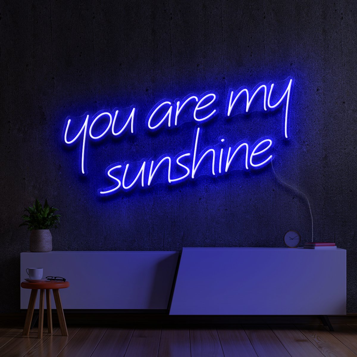 "You Are My Sunshine" Neon Sign 60cm (2ft) / Blue / LED Neon by Neon Icons