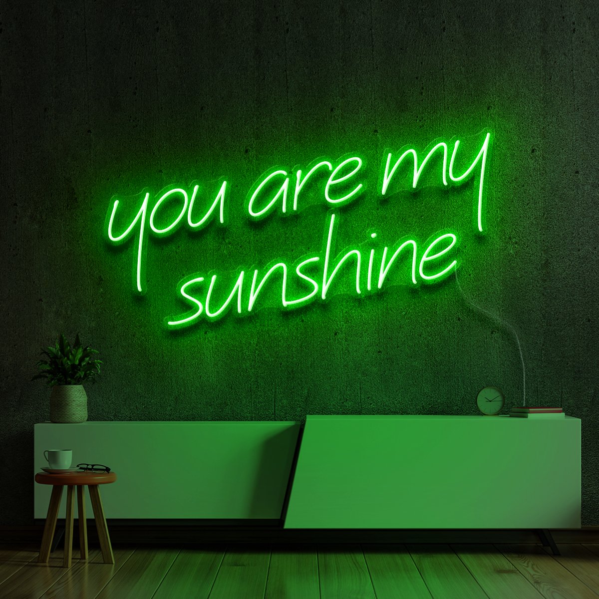 "You Are My Sunshine" Neon Sign 60cm (2ft) / Green / LED Neon by Neon Icons