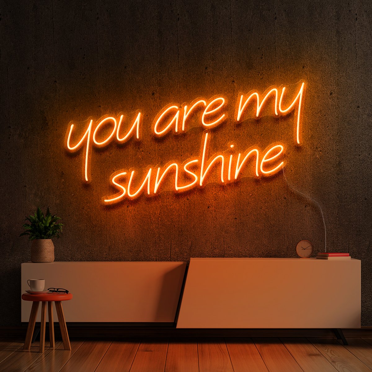 "You Are My Sunshine" Neon Sign 60cm (2ft) / Orange / LED Neon by Neon Icons