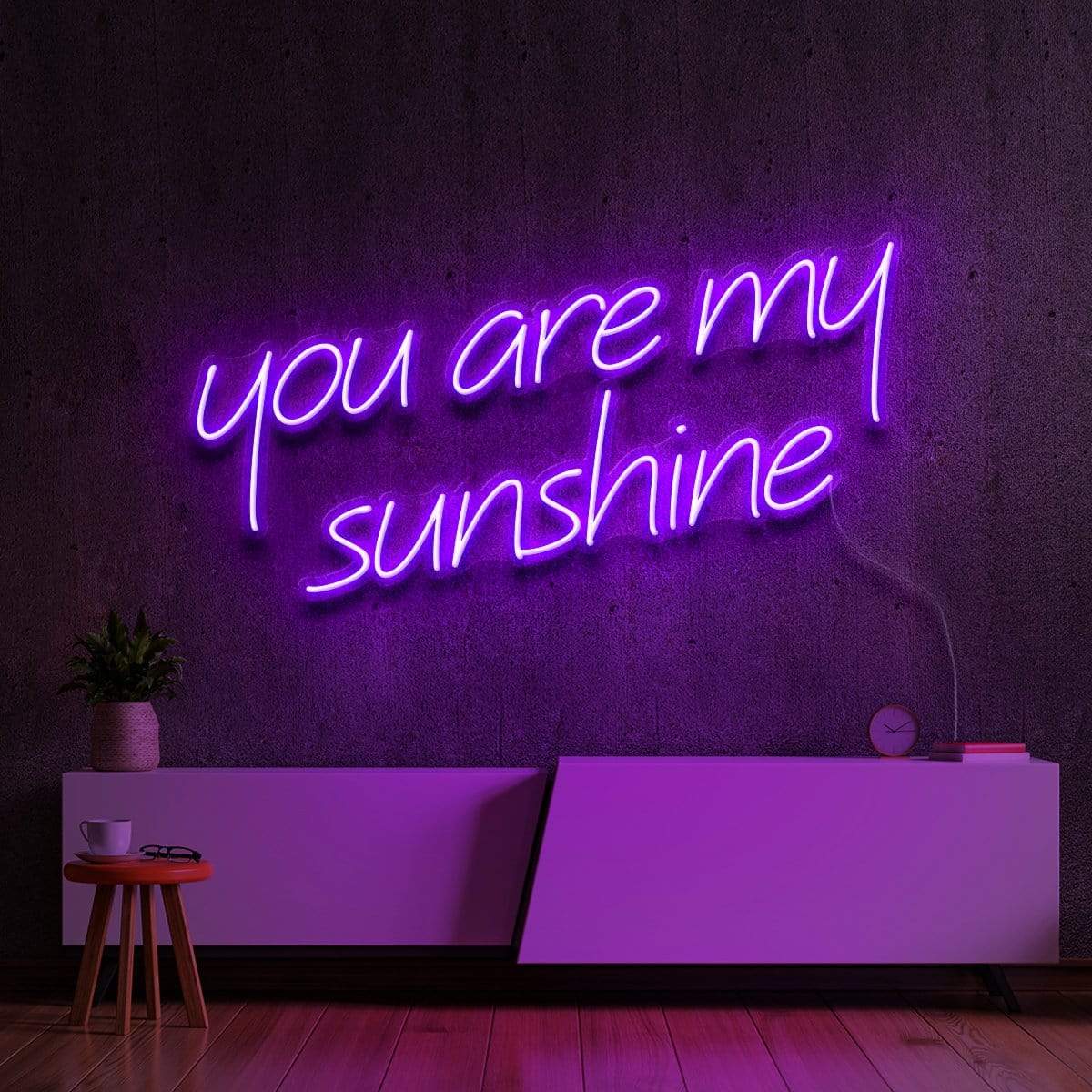 "You Are My Sunshine" Neon Sign 60cm (2ft) / Purple / LED Neon by Neon Icons