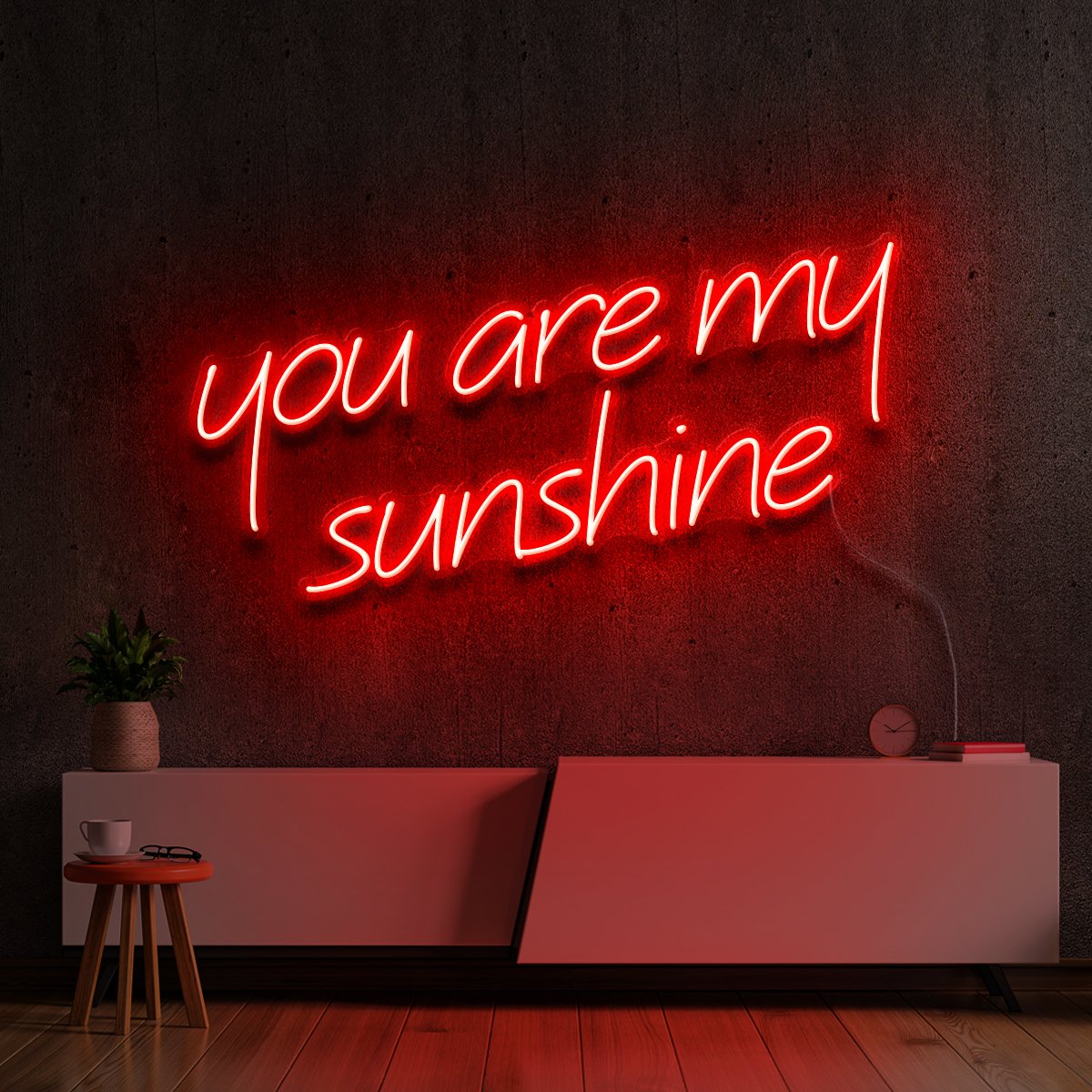 "You Are My Sunshine" Neon Sign 60cm (2ft) / Red / LED Neon by Neon Icons
